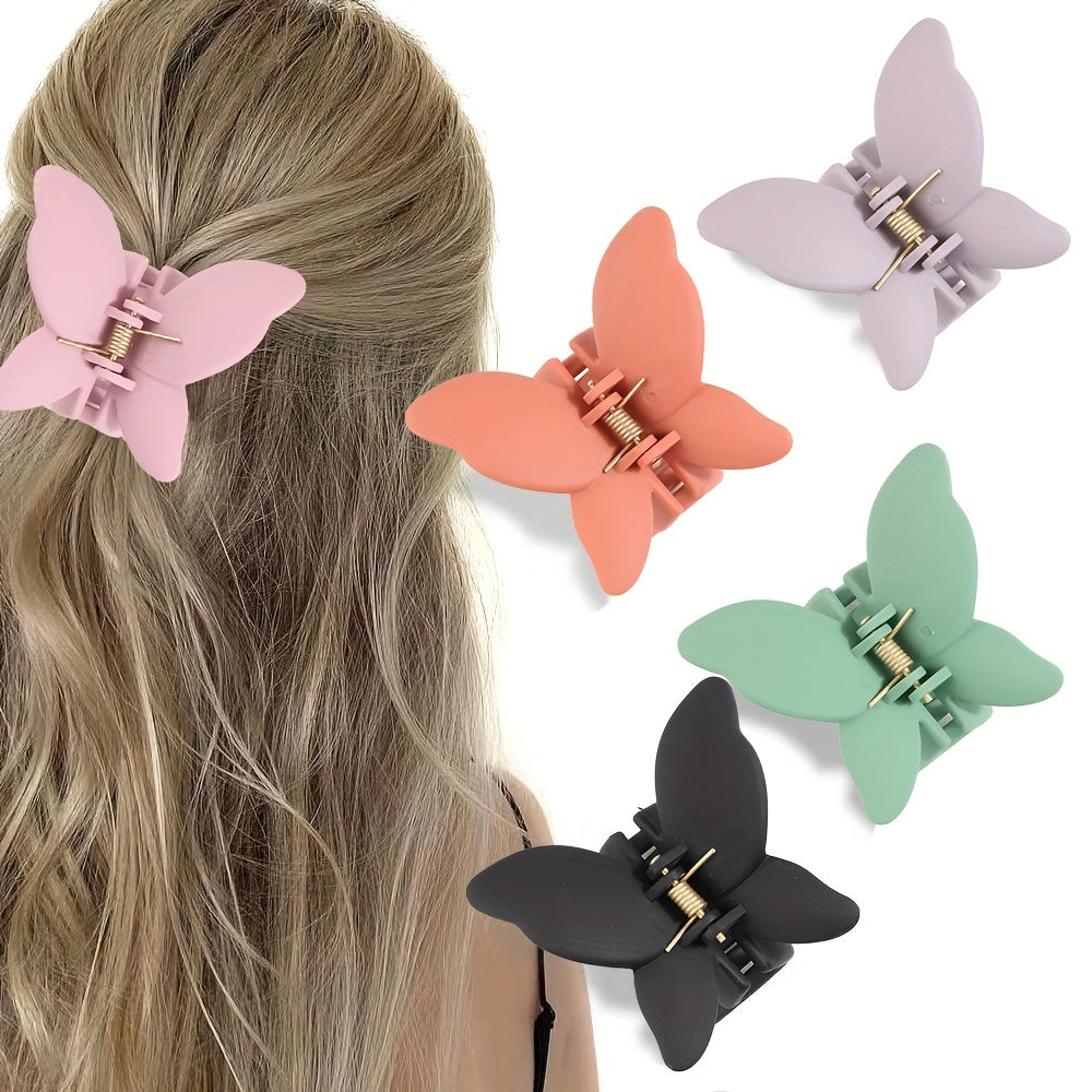 Matte Butterfly Hair Claw Ponytail Holder Hair Claw Clip