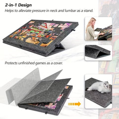 Portable Puzzle Mat with 1000pcs Thick Felt Board and Stand