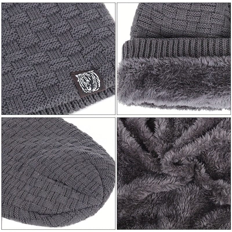 Soft Knitted Beanie Unisex Thicken Warm Knit Hat Lightweight Ear Protection