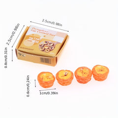 Portuguese Egg Tart Dollhouse Decor Paper Model Accessories