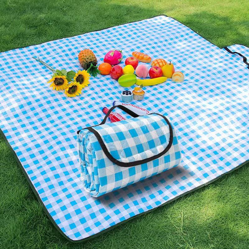 Waterproof Picnic Blanket With Carry Strap - Family Camping Beach Party