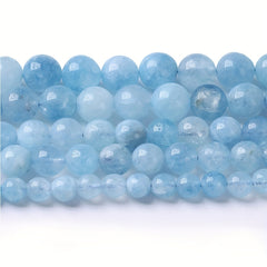 6mm 10mm Aquamarines Natural Stone Loose Beads