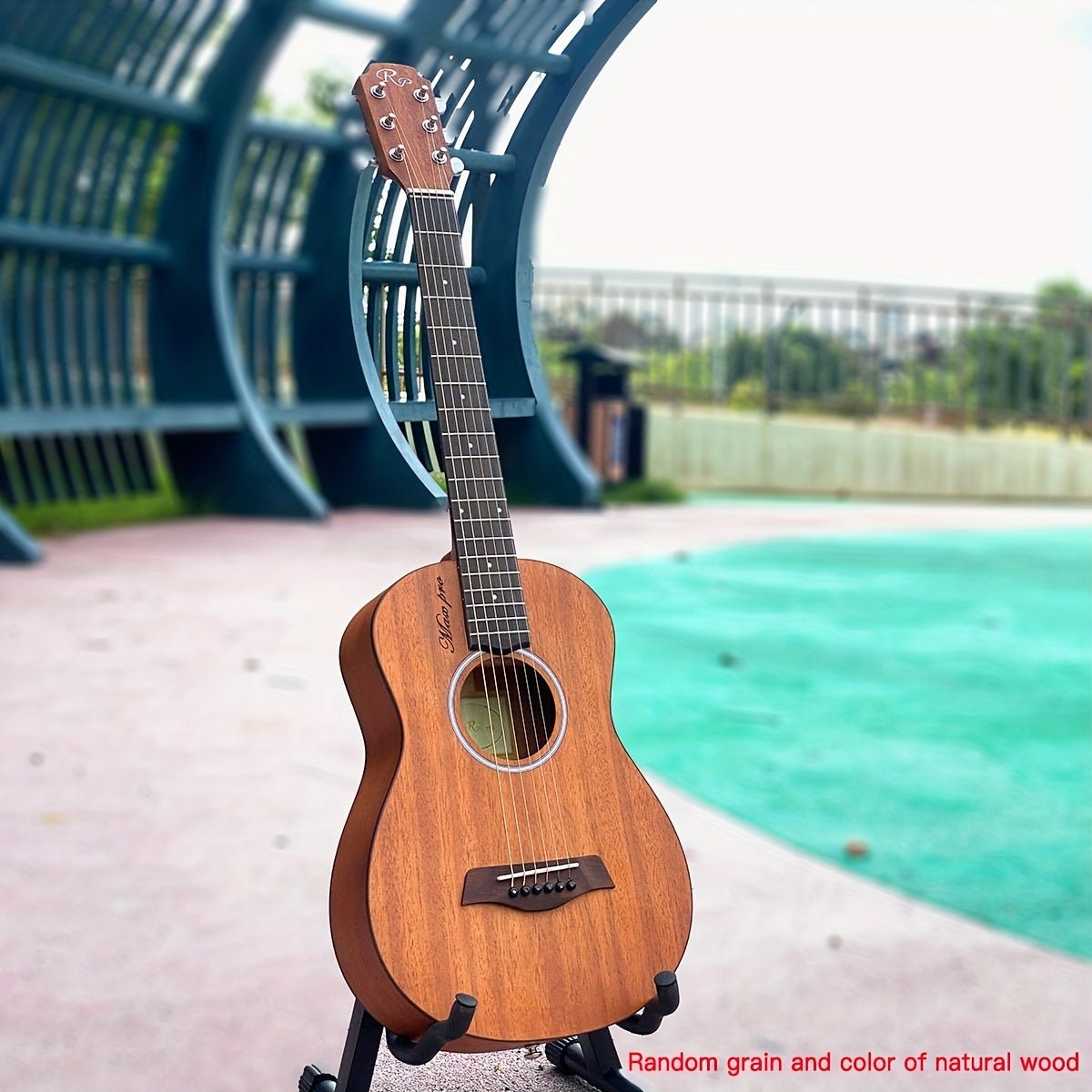 TG100MAX PRO VI All Solid Mahogany Small Body Acoustic Travel Guitar