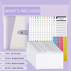 A6 Budget Book Splicing Purple