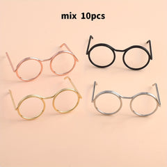 10pcs Mini Round Glasses Steel Wire Frame Micro Landscape Art Decor