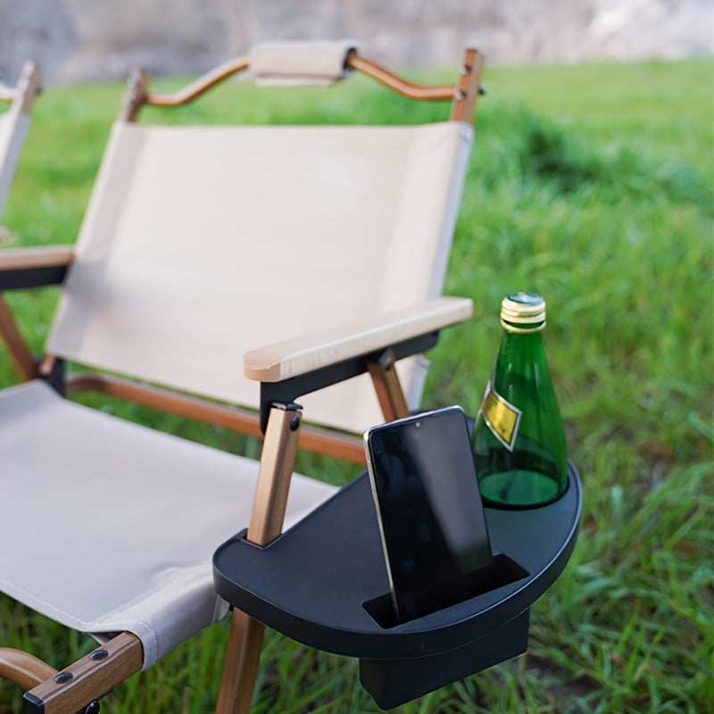 Portable Lounge Chair With Cup Holder & Snack Tray for Outdoor Use