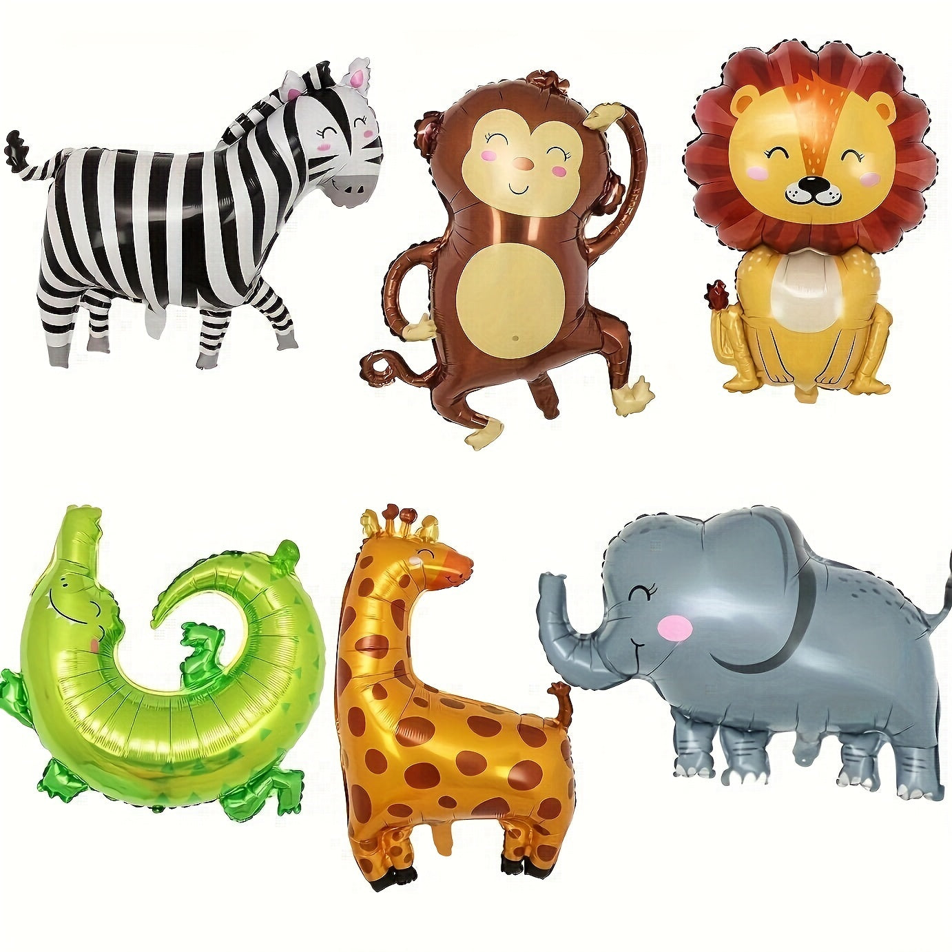 Safari Animal Foil Balloons for Kids Birthday Party