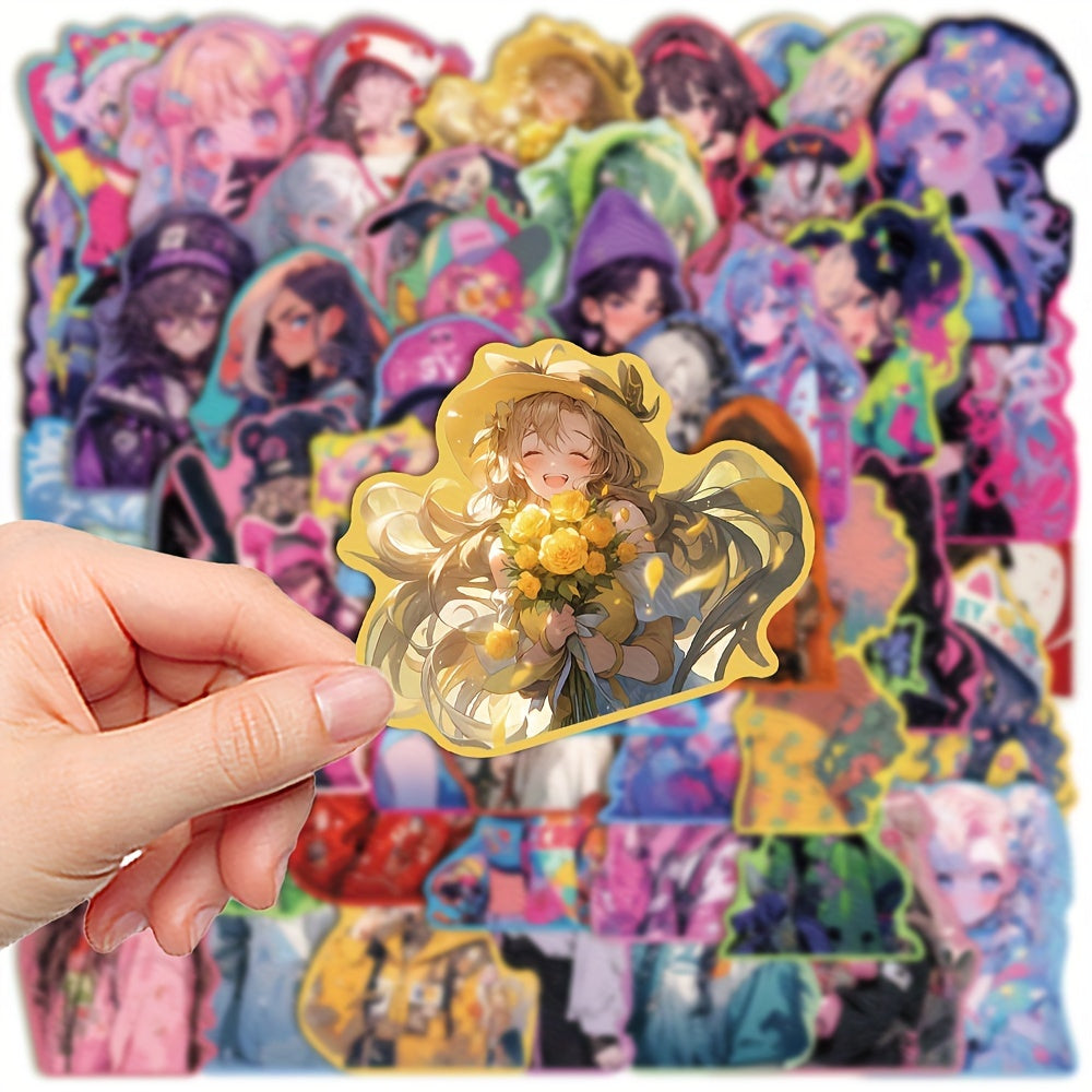 50pcs Sweet Series Graffiti Stickers Waterproof DIY Handbook Stickers
