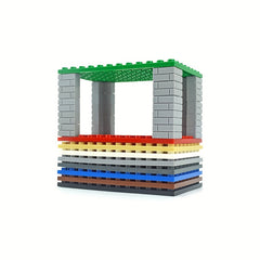 6pcs 20 32x30 Thin Bricks Red Yellow Green ABS Building Blocks Set