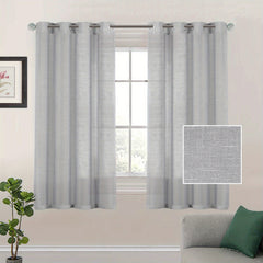 Light Filtering Linen Curtains Semi Sheer Drapes for Living Room