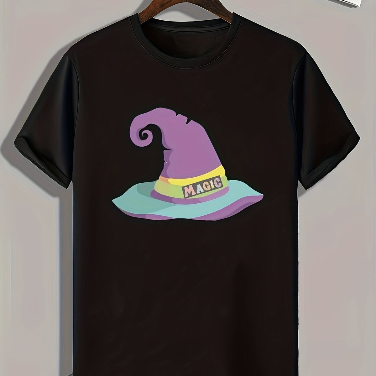 Magic Hat Pattern Print Men's Sports T-shirt