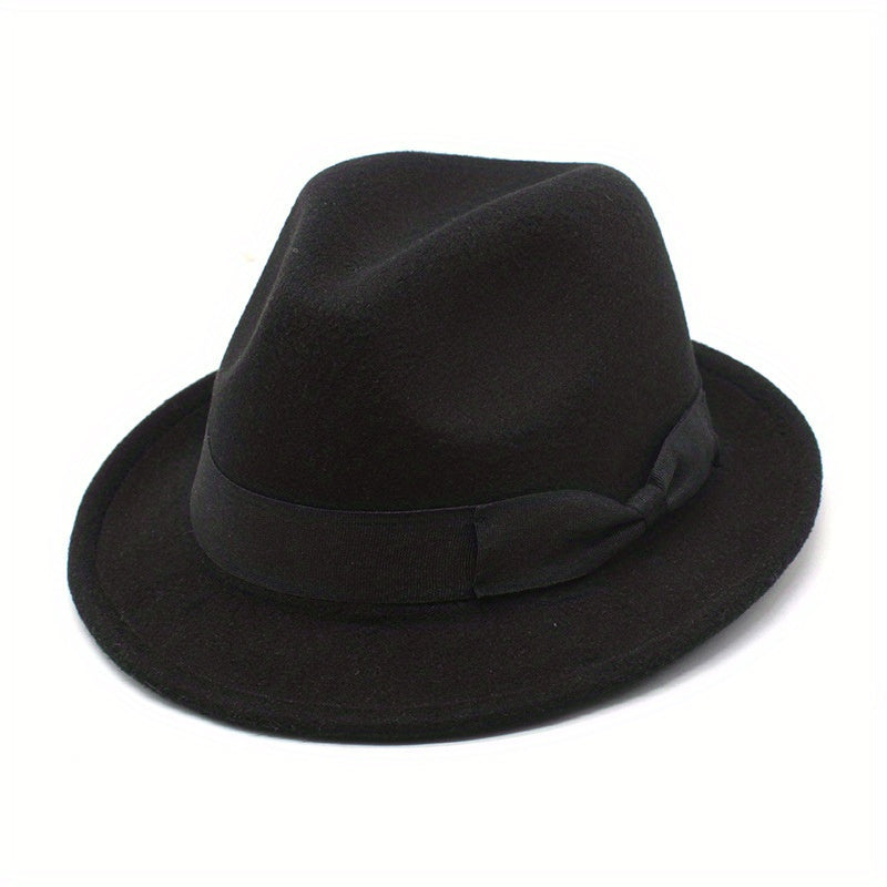 Men's Retro Felt Small Top Hat Jazz Hat For Dancing Meeting
