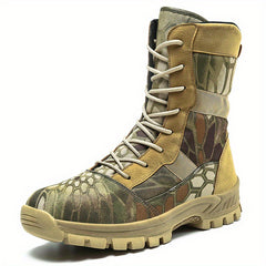 Men's Combat High Boots Non Slip Lace Up Hiking Shoes
