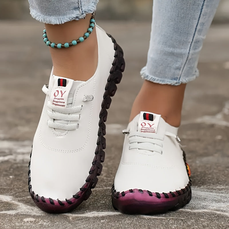Women's Flat Sneakers Casual Lace Up Low Top Shoes