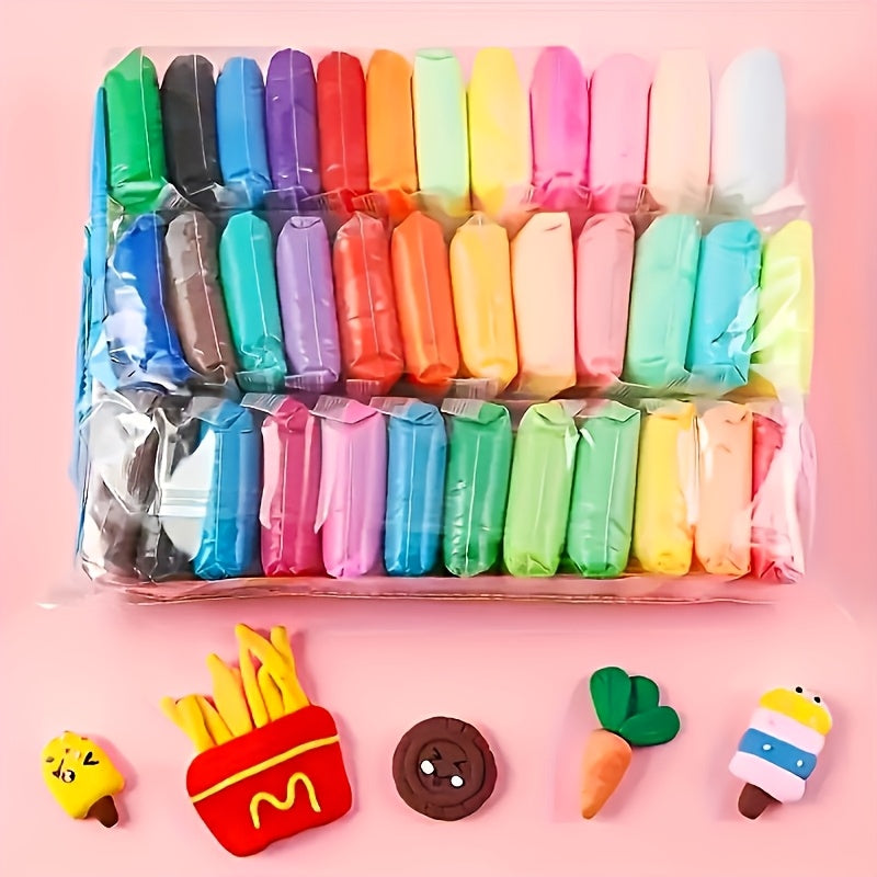 24 36 48 DIY Lightweight Clay Set Kids Art Supplies Modeling Soft Play