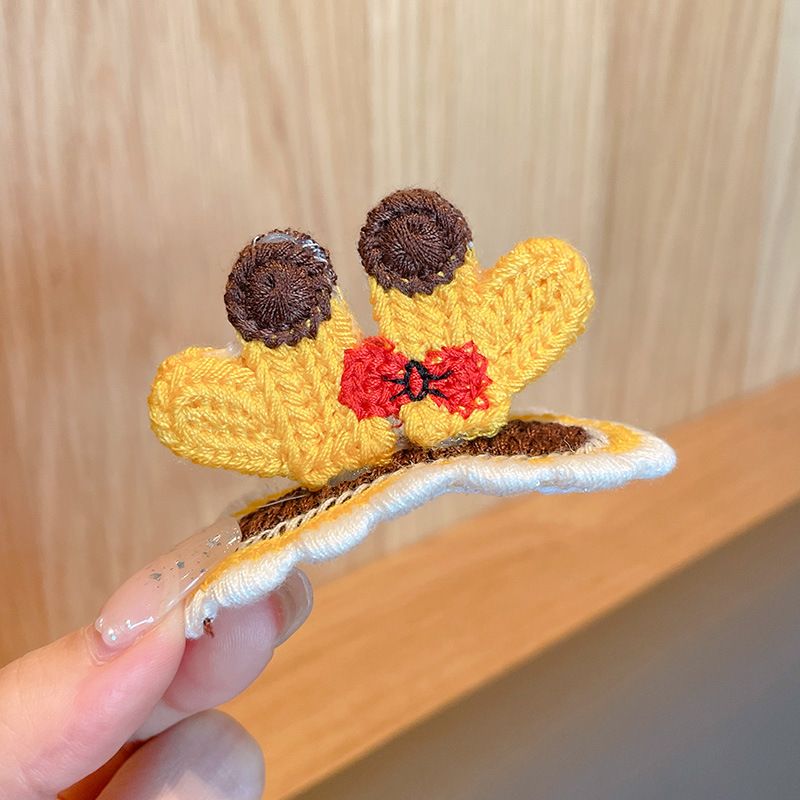 Wool Knitted Bow Children's Hair Clip