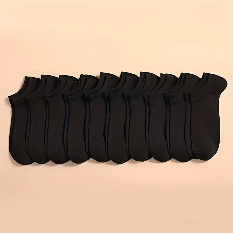 10 Pairs Casual Thin Breathable Low Cut Socks for Men & Women