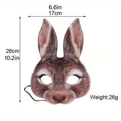 Men's Rabbit Plush Mask Halloween Cosplay Party Prop