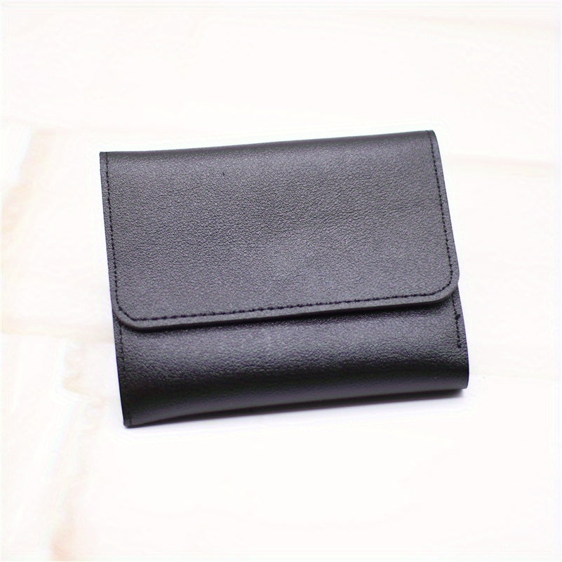 Men's Card Holder Wallet Case 5 Slots PU Leather Short Purse