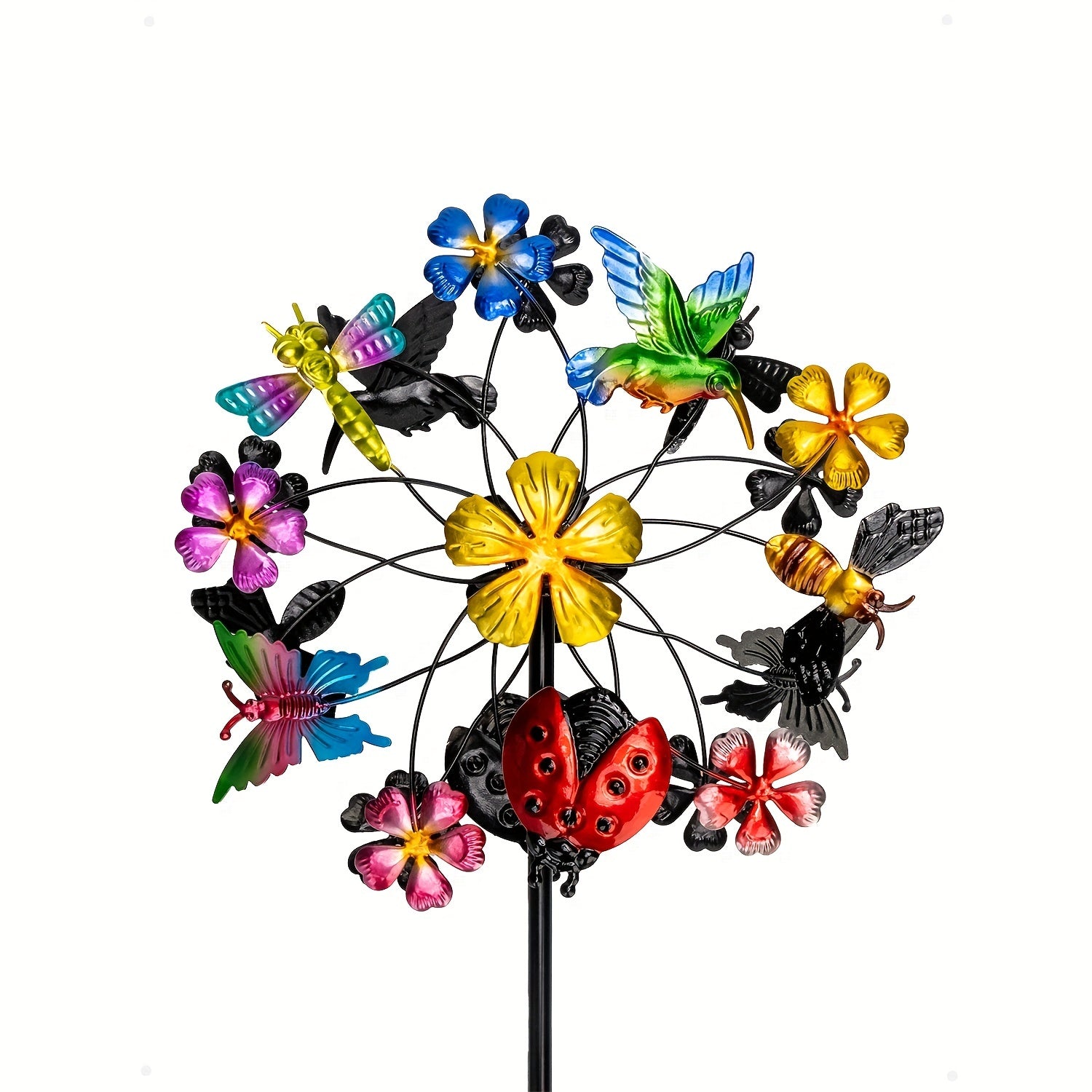 Creative Wind Spinner Stake Yard Garden Outdoor Decor Gift Bird Repeller