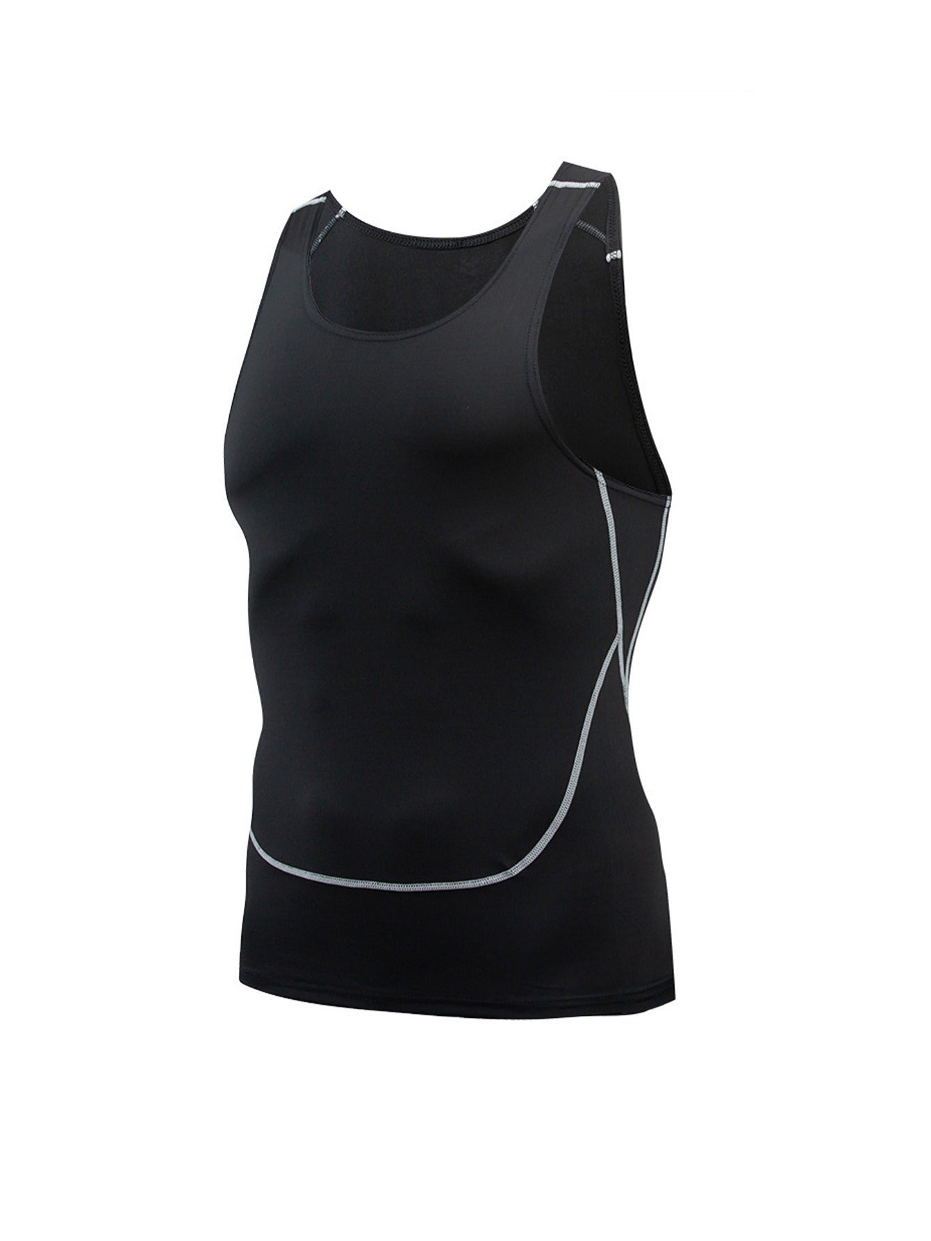 Men's Quick Dry Sleeveless Tights and Vest Set for Intense Workouts
