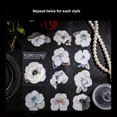 20pcs Pack Night Rose Decorative Stickers for Scrapbooking Diary Planner