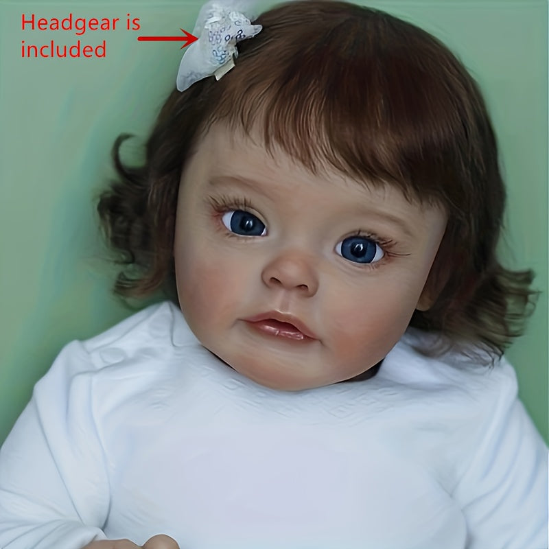 23 Inch Hair Transplant Reborn Doll Soft Silicone Washable Hairpin