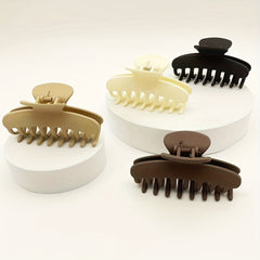 4pcs Matte Solid Hair Claw Shark Claw Ponytail Holder Hair Accessories