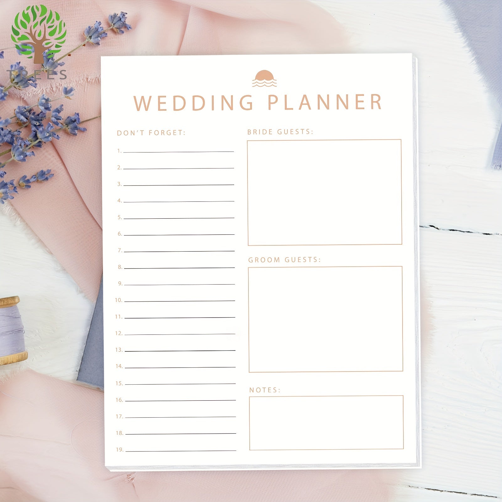 Trees Wedding Planner Book And Organizer For Bride