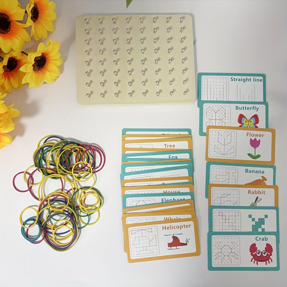 Geometric Pegboard Set for Kids Shape & Number Learning Toy