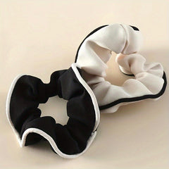 2pcs Soft Block French Hair Scrunchies for Women Girls