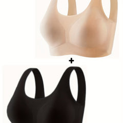 2pcs Wireless Bras Soft Stretch Women's Lingerie