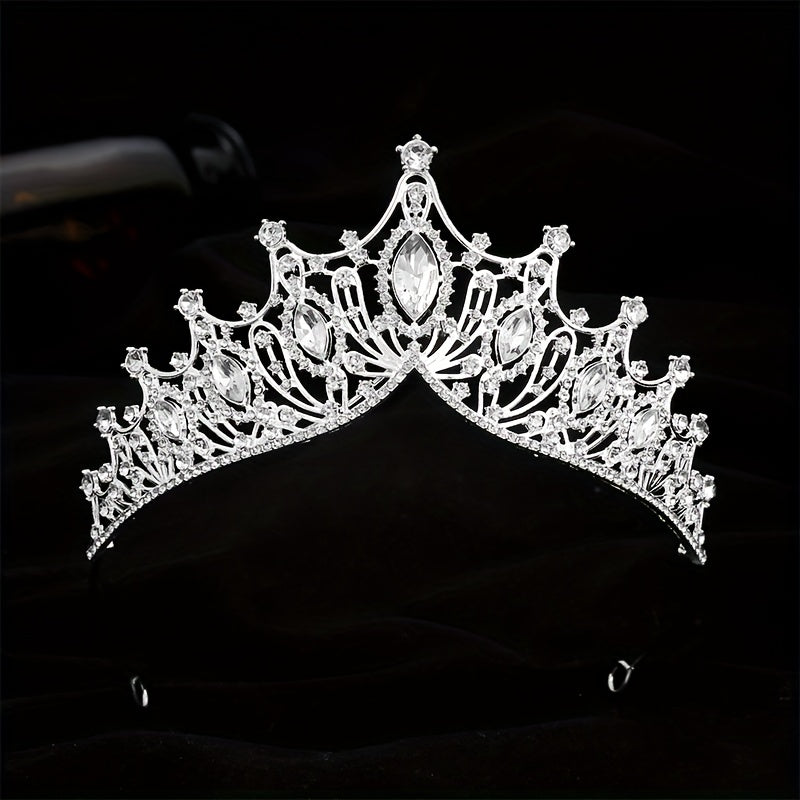 Crystal Headband Bridal Silvery Hair Band Princess Crown Head Jewelry Hair Acces