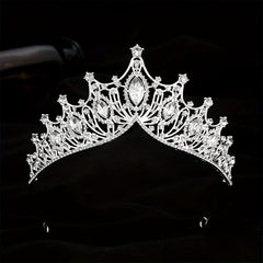 Crystal Headband Bridal Silvery Hair Band Princess Crown Head Jewelry Hair Acces
