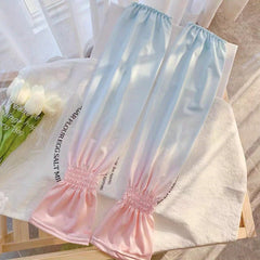 Women's Solid Loose Sleeves Sunproof Long Gloves UV Protection