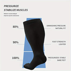 3 Pairs Plus Size Copper Compression Socks for Women & Men 15-20 mmHg