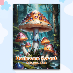Mushroom Forest Coloring Book - 24 Pages