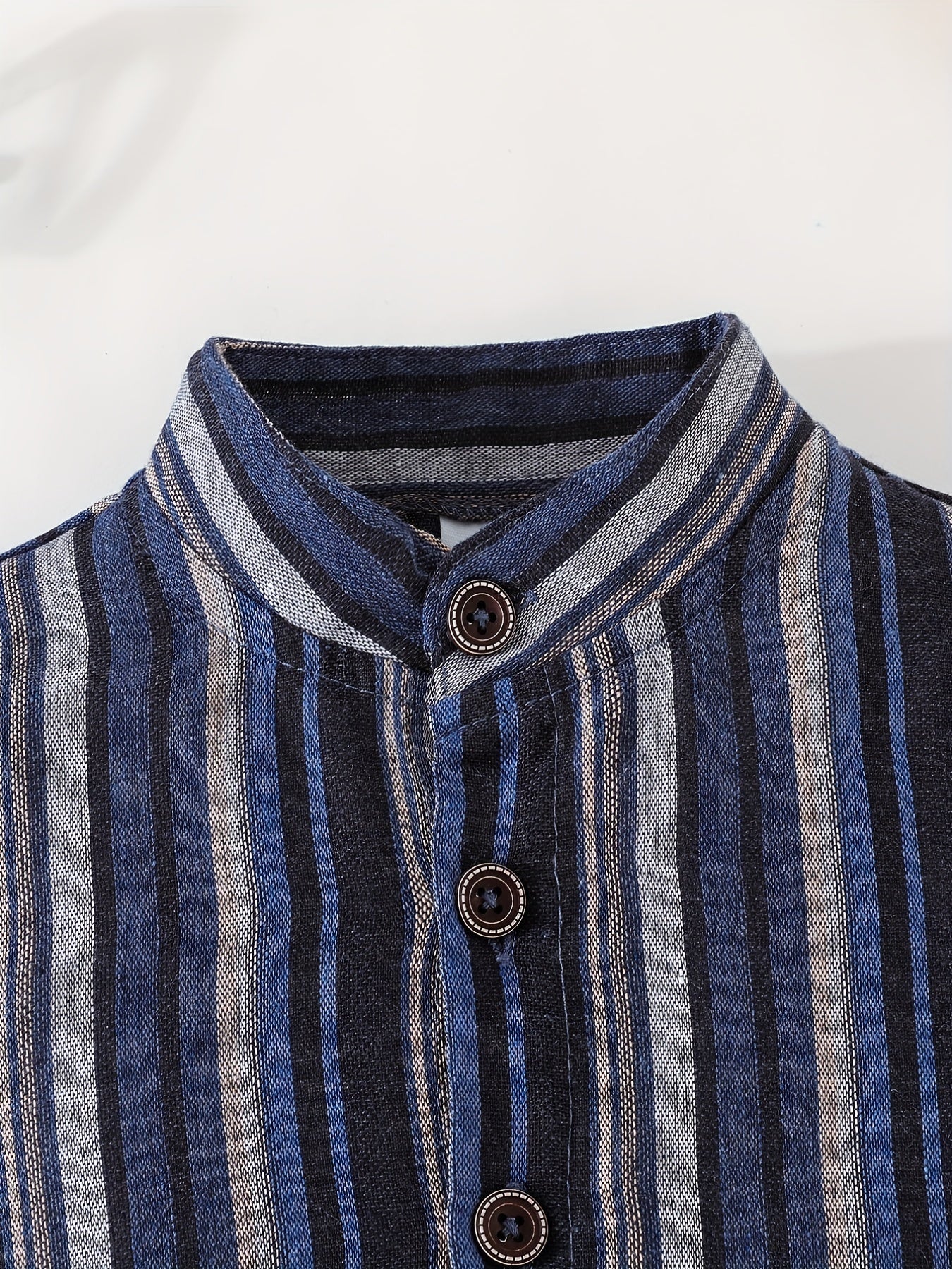 Striped Button Short Sleeve Shirt Toddler Boys Casual Clothing