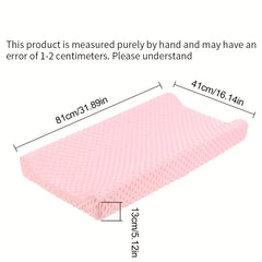 Plush Diaper Changing Pad Cover Soft Polyester Non Slip for Cribs & Play Mats