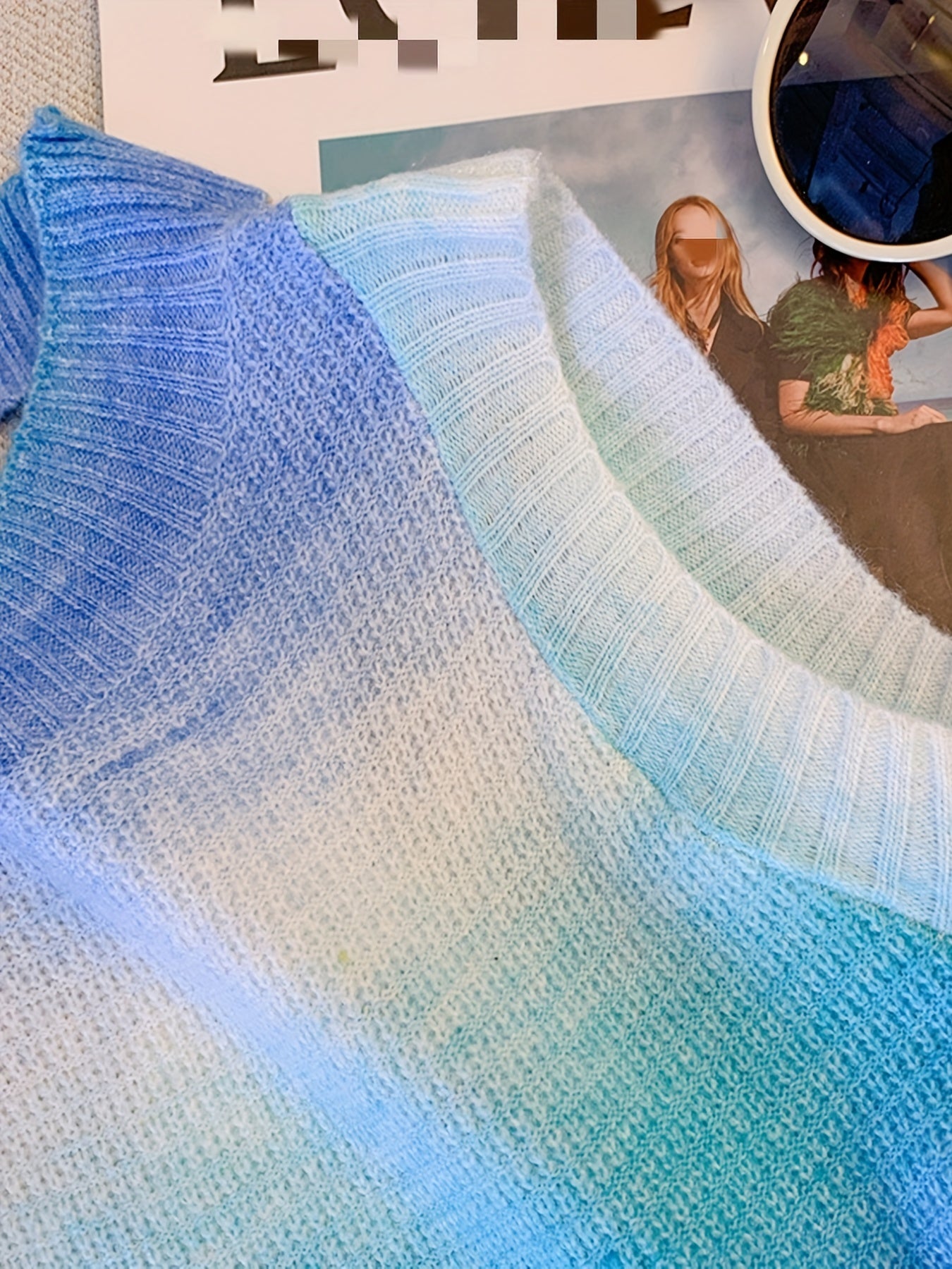 Tie Dye Backless Sweater Vest Sexy Crew Neck Sleeveless Vest