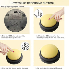 Dog Voice Recording Button Pet Communication Training Buzzer