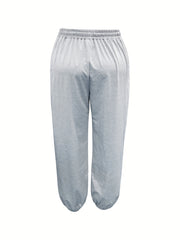 Women's Plus Size Sporty Pants High Rise Jogger Trousers With Pockets
