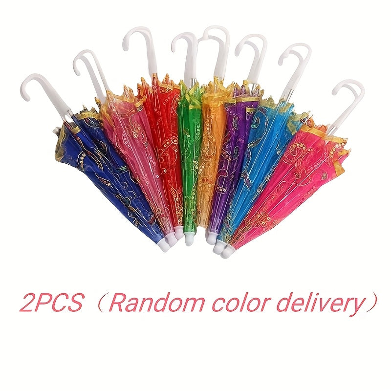 Mini Craft Lace Umbrella Cloth Doll Toy Umbrella Decorative Umbrella