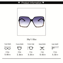 Oversized Square Sunglasses Gradient Glasses UV400