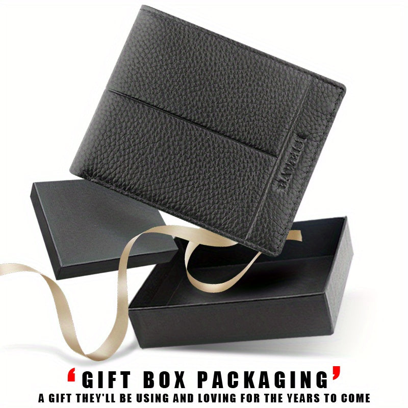 Men's Soft Leather Wallet With Zipper Bifold Card Holder