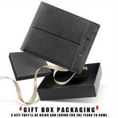 Men's Soft Leather Wallet With Zipper Bifold Card Holder