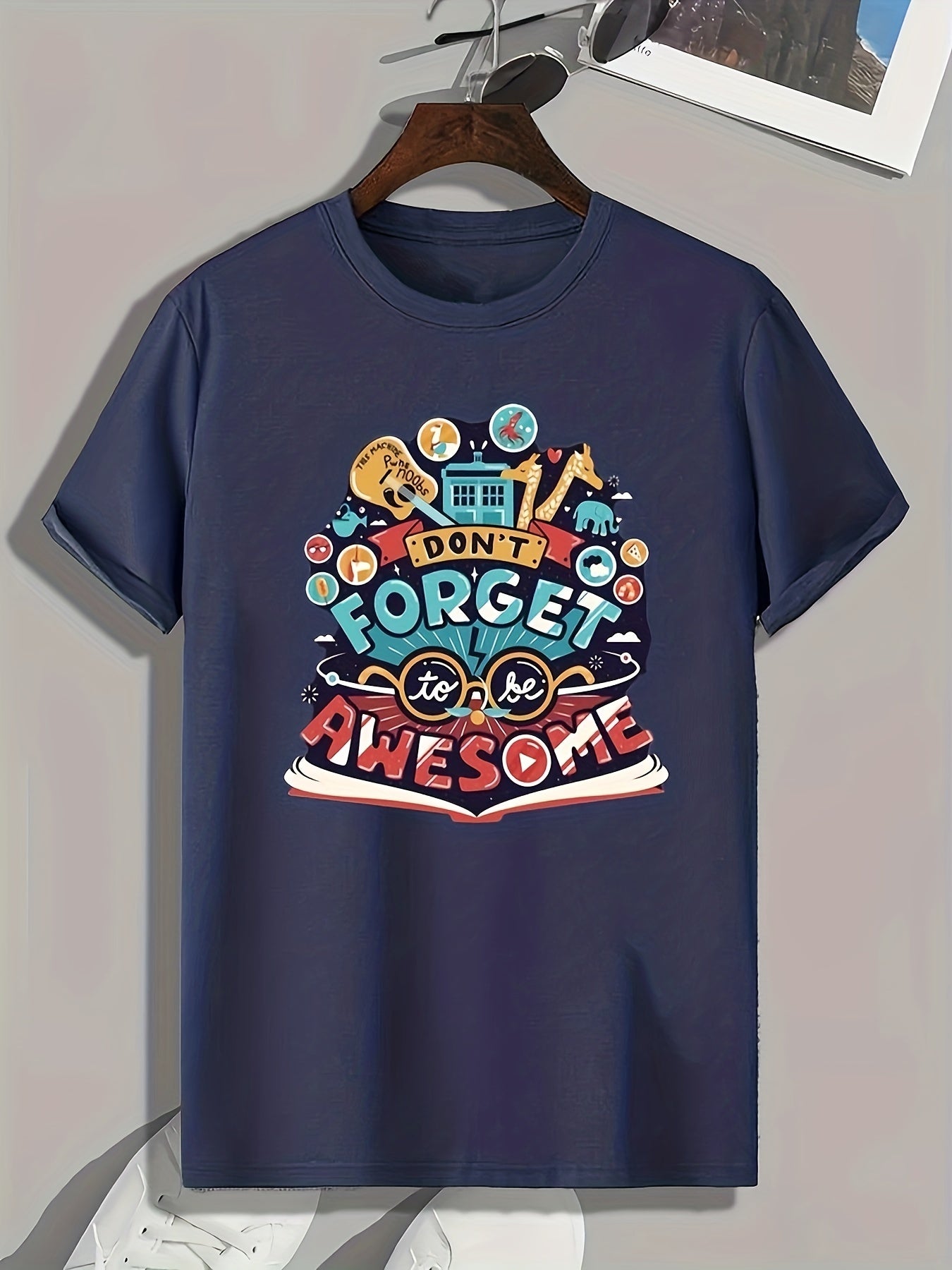Men's Awesome Print Graphic T-shirt Casual Tee For Summer