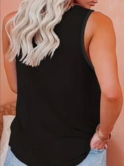  Independence Casual Tank Top Women's Plus Graphic Slogan Print