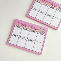Cute Cartoon Girl Heart Sticky Note Set
