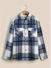 Men's Vintage Plaid Jacket for Spring Fall